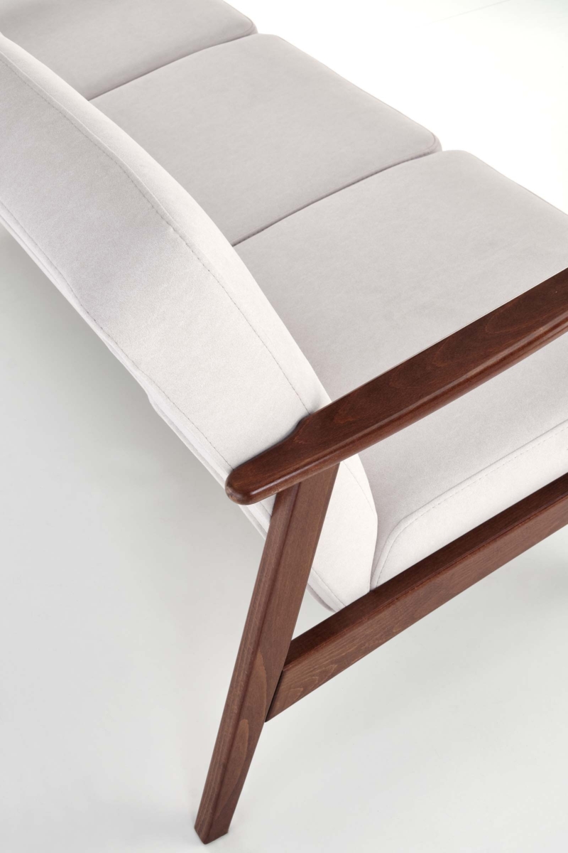 MILANO 3S sofa, light beige CASTEL#04 / dark walnut - Image 12