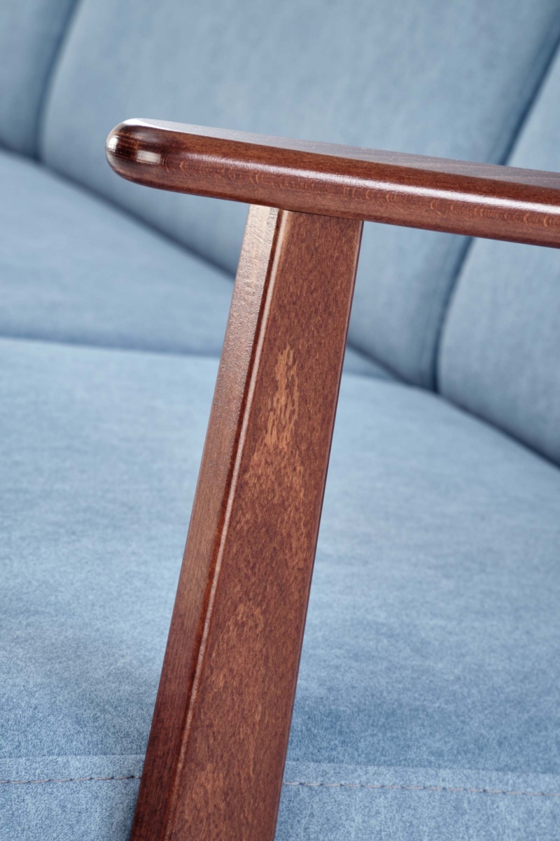 MILANO 3S sofa, blue CASTEL#74 / dark walnut - Image 9