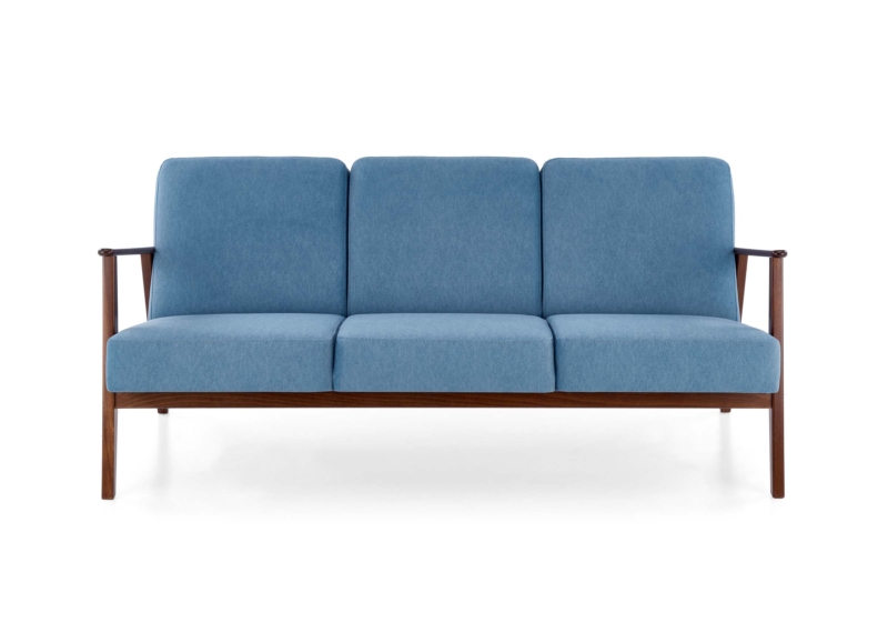 MILANO 3S sofa, blue CASTEL#74 / dark walnut - Image 10