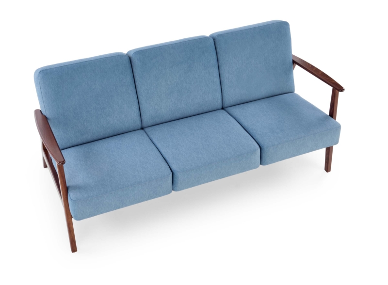 MILANO 3S sofa, blue CASTEL#74 / dark walnut - Image 11