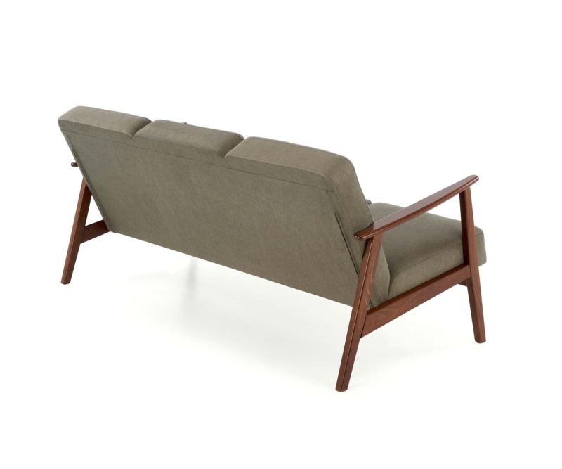 MILANO 3S sofa, olive CASTEL#39 / dark walnut - Image 3