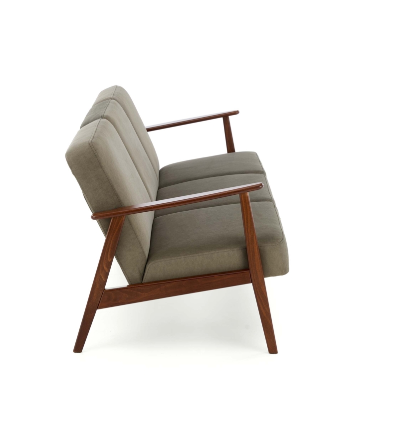 MILANO 3S sofa, olive CASTEL#39 / dark walnut - Image 5