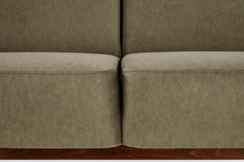 MILANO 3S sofa, olive CASTEL#39 / dark walnut - Image 7