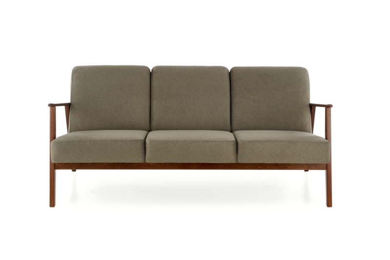 MILANO 3S sofa, olive CASTEL#39 / dark walnut - Image 10