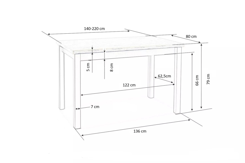 TIAGO 2 extension table white / white - Image 3