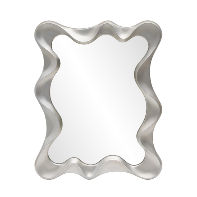 DECO wall mirror, antique silver