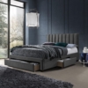 GRACE 140 bed with drawers, color: grey