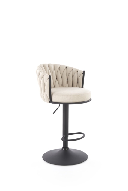 H125 bar stool, black / beige