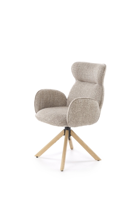 K585 chair, beige / natural oak