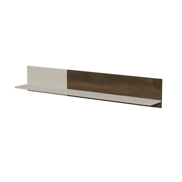RANDOM 2 P-1 hanging shelf, color: cashmere / walnut / black