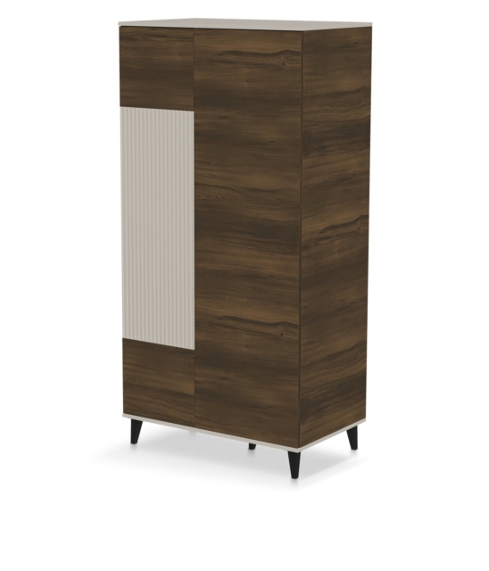 RANDOM 2 S-1 wardrobe, cashmere / walnut / black
