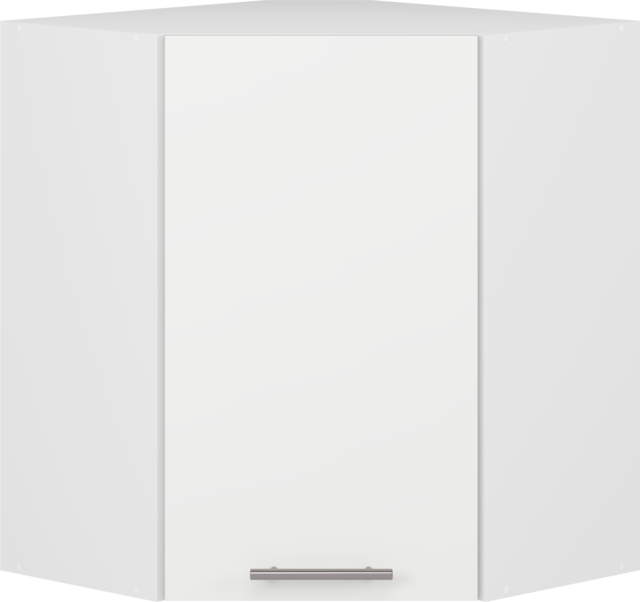 VENTO GN-60/72 corner top cabinet, color: white / white matt
