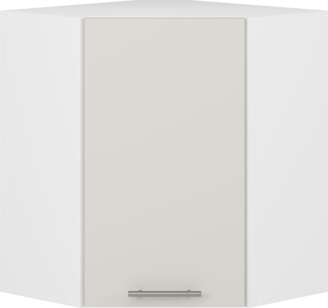VENTO GN-60/72 corner top cabinet, color: white / cashmere