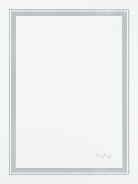 VERO bathroom wall mirror, silver