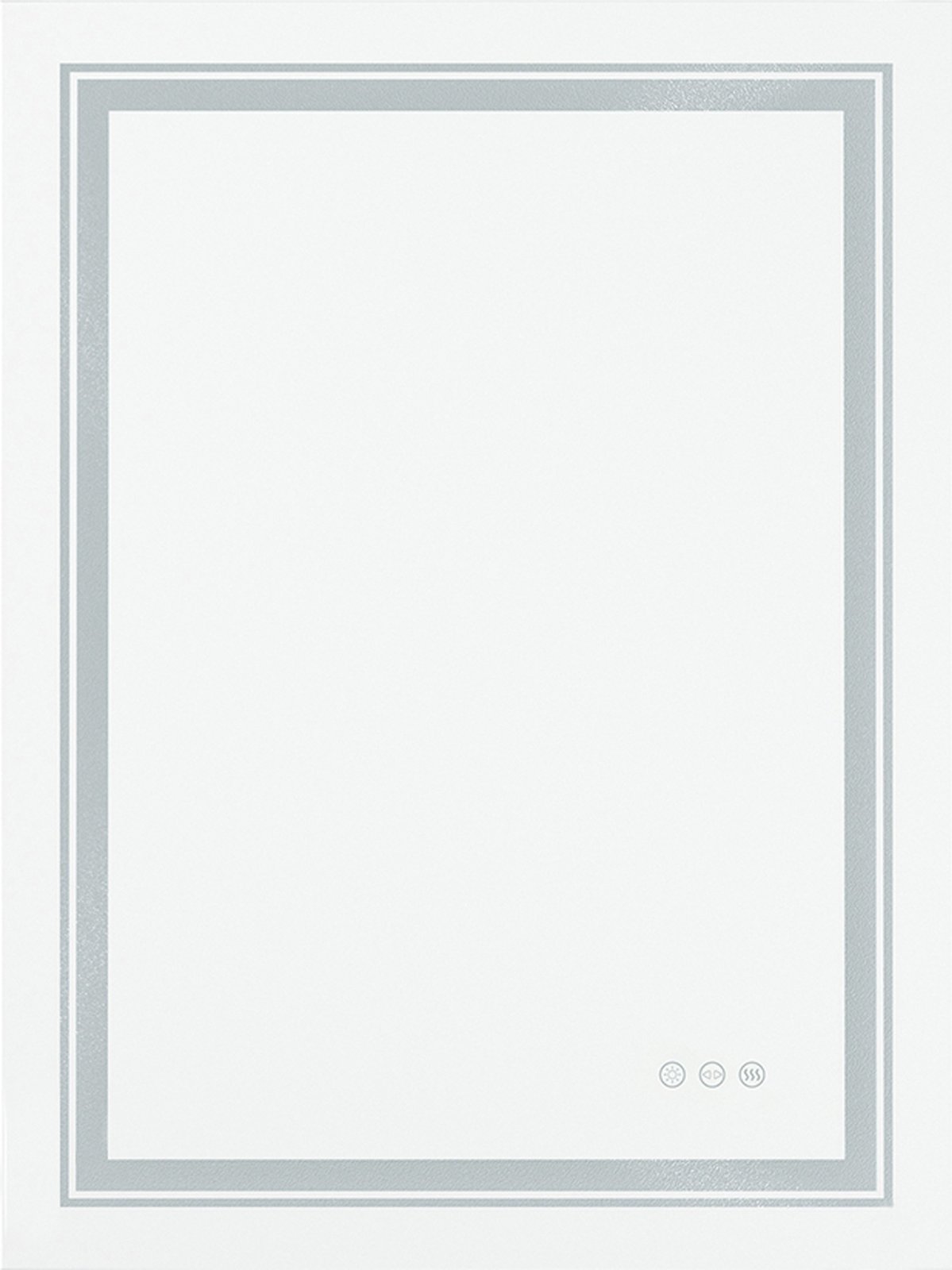 VERO bathroom wall mirror, silver