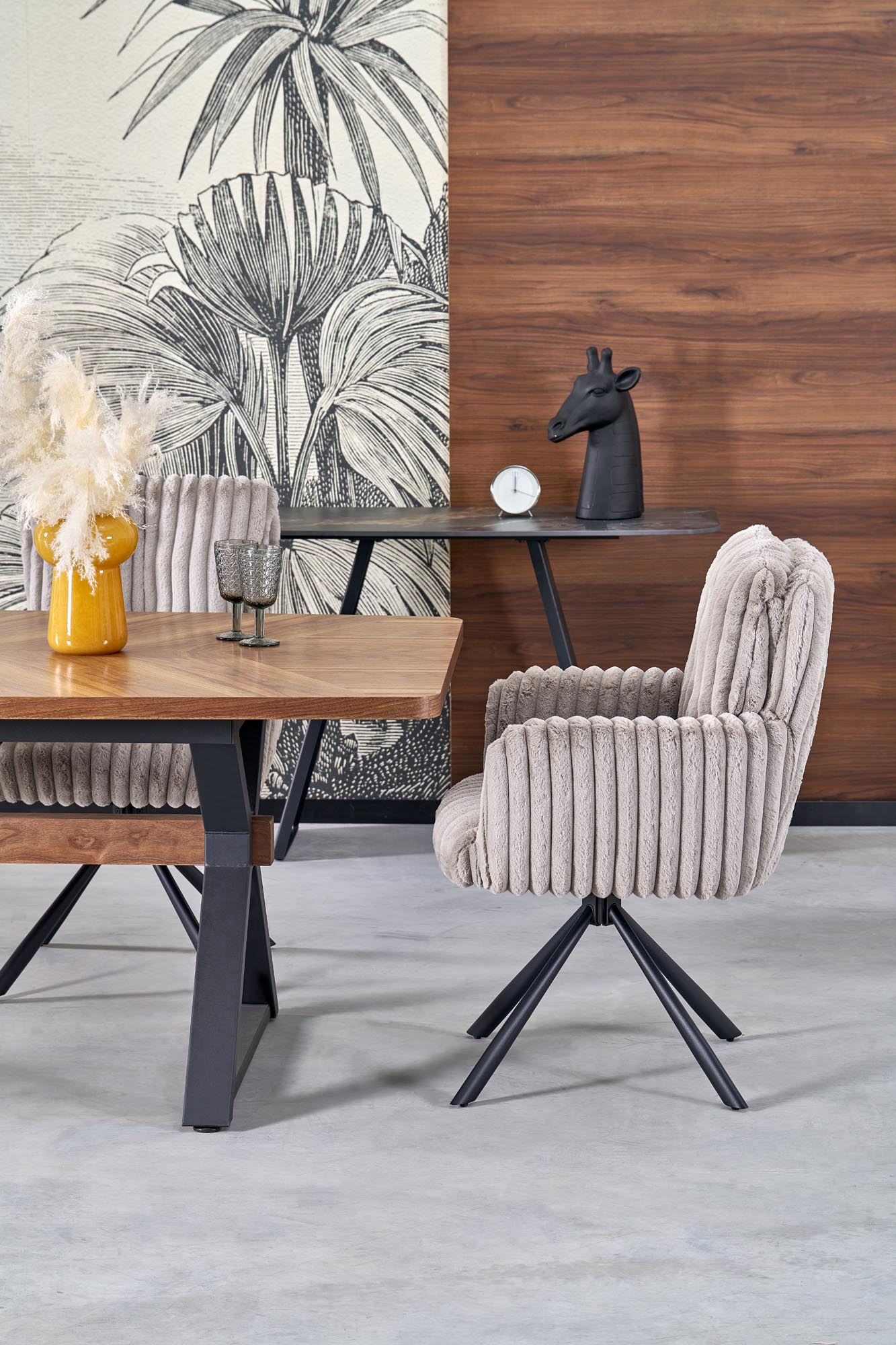 BARON extension table, walnut / black - Image 9