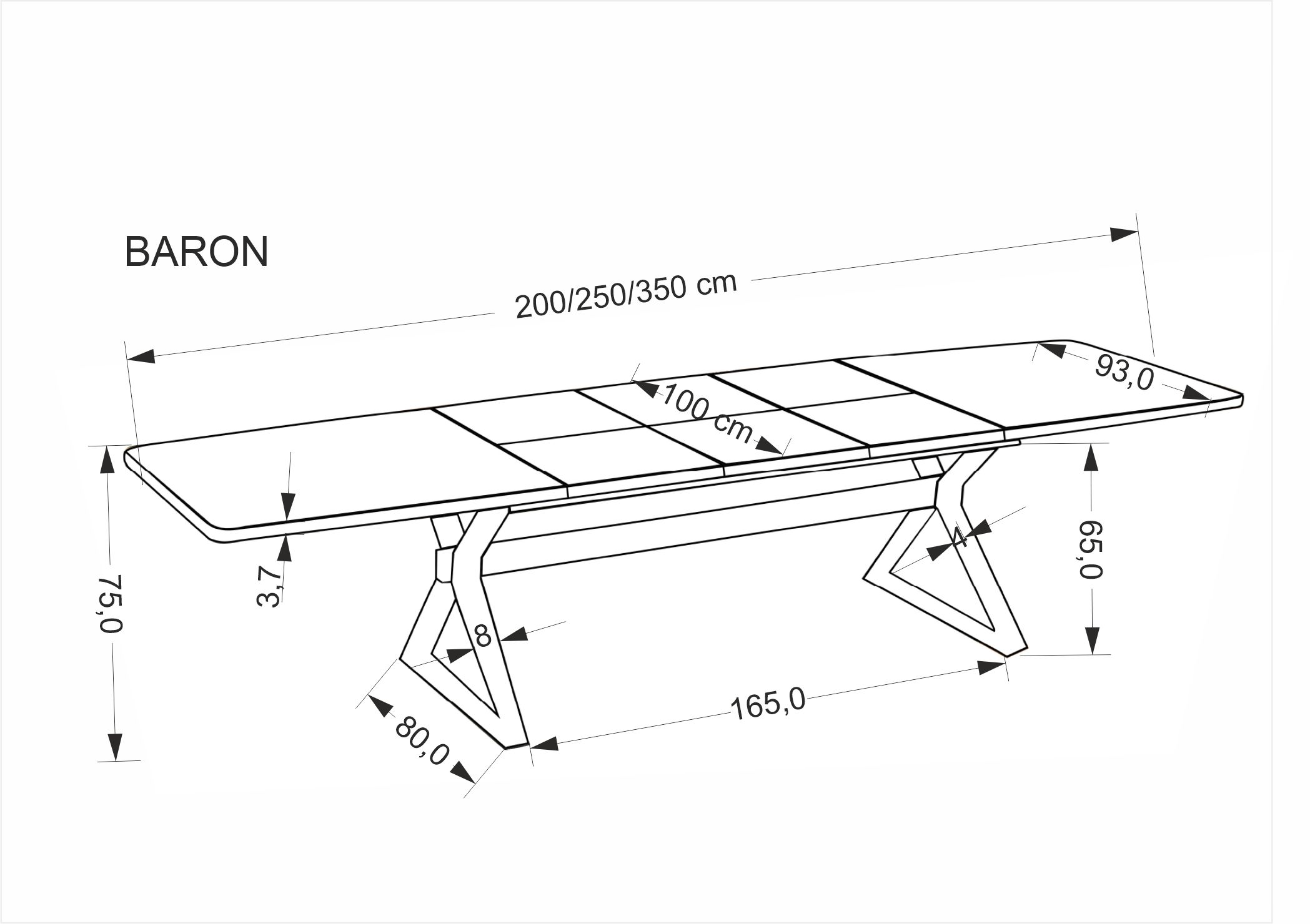 BARON extension table, walnut / black - Image 17