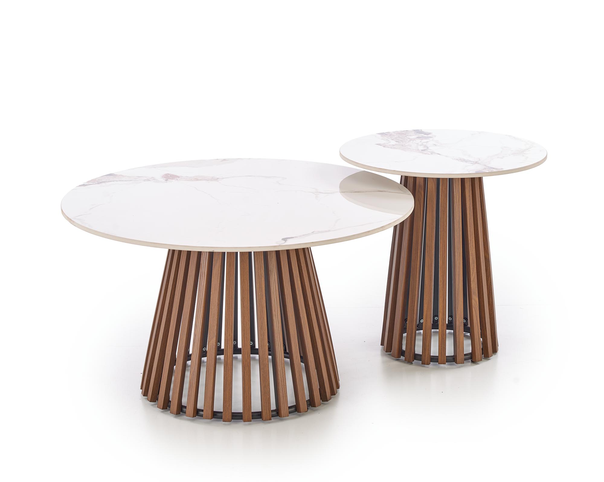 CARINA_S c.table beige marble / walnut - Image 7