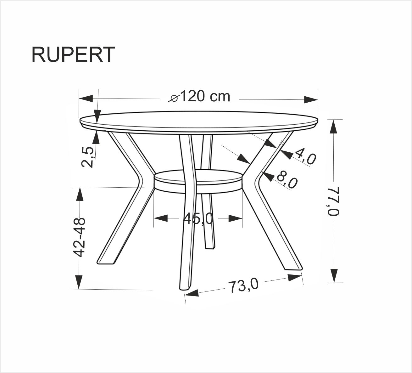 RUPERT round table, walnut - Image 5