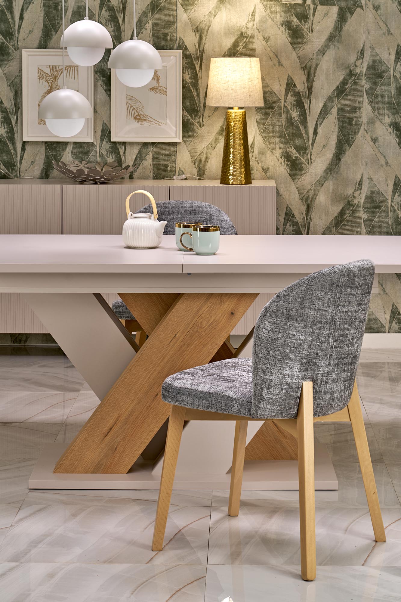 BRANDON extension table, cashmere / cremona oak - Image 12