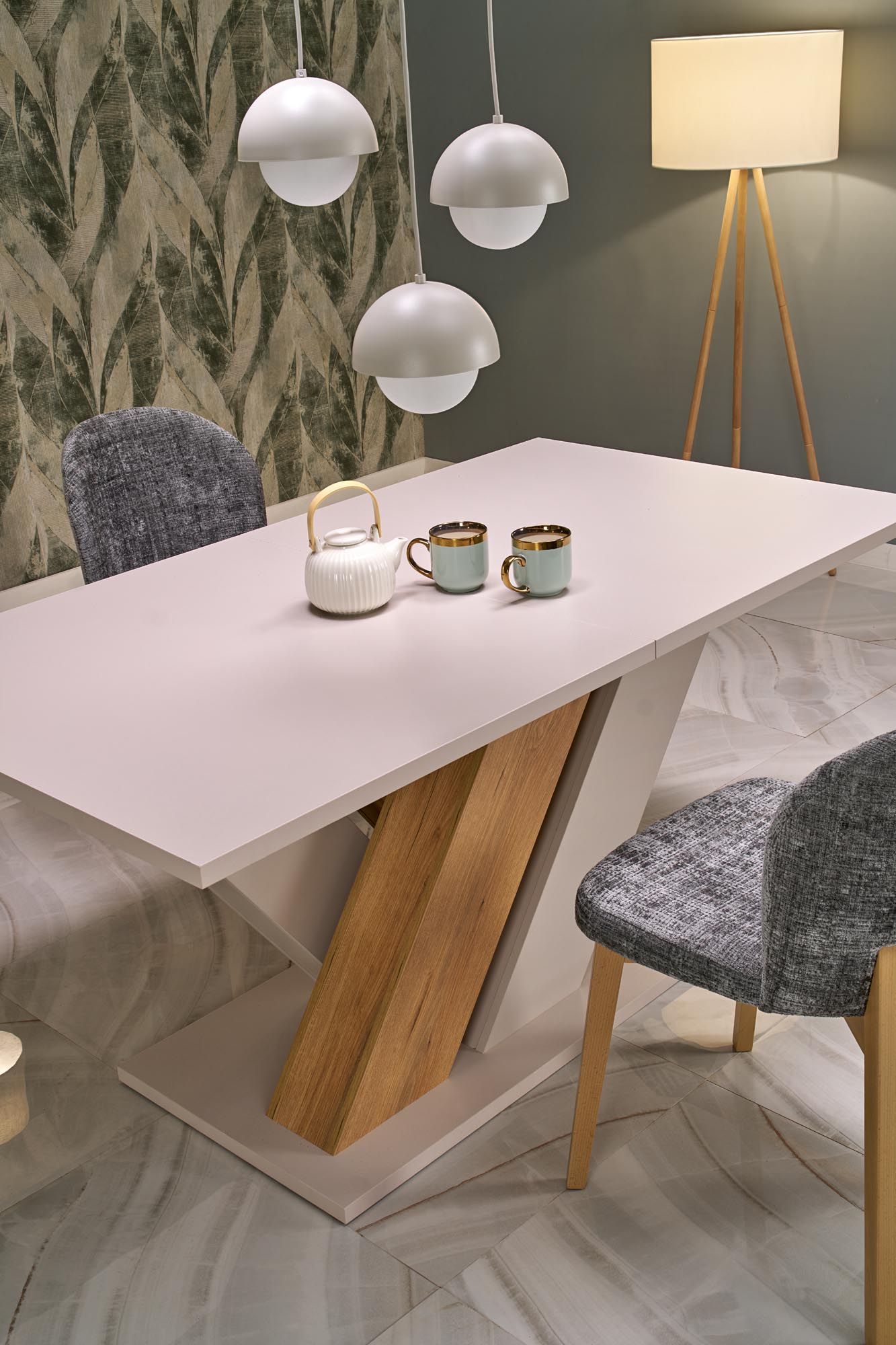 BRANDON extension table, cashmere / cremona oak - Image 13