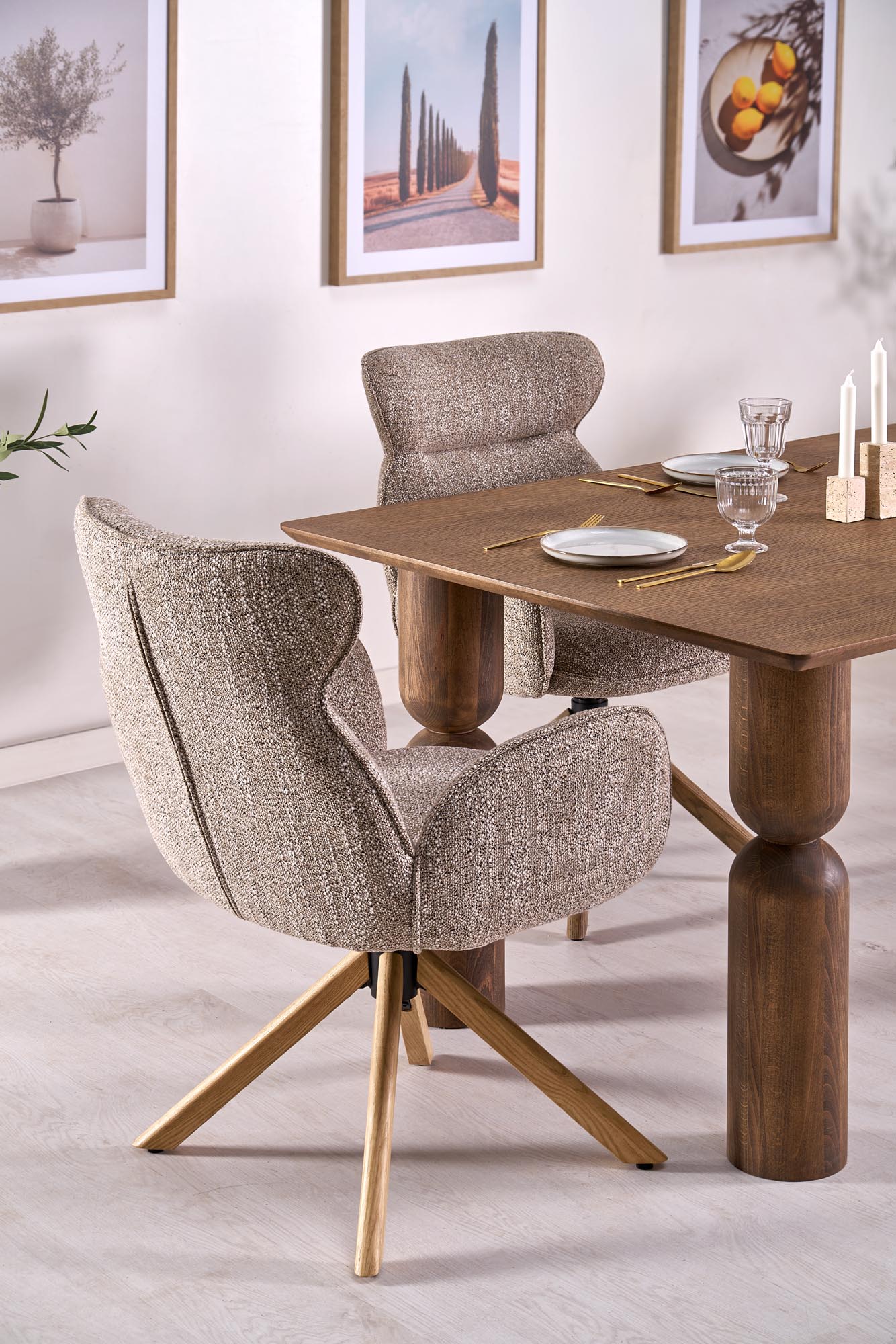 JAPANDI extension table, color: light walnut / light walnut - Image 13