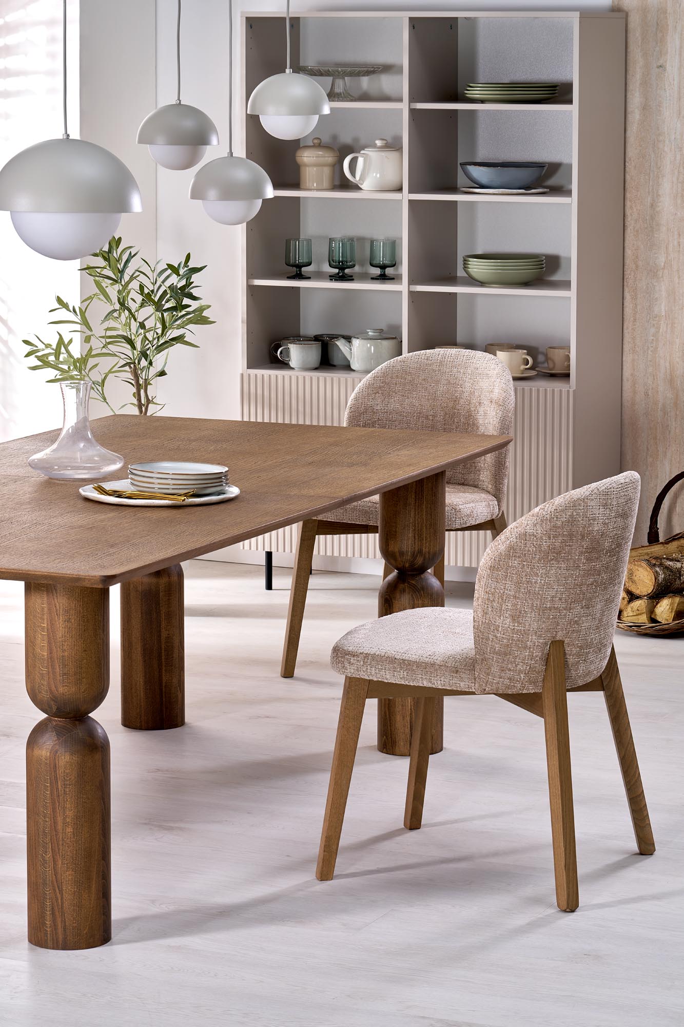 JAPANDI extension table, color: light walnut / light walnut - Image 16