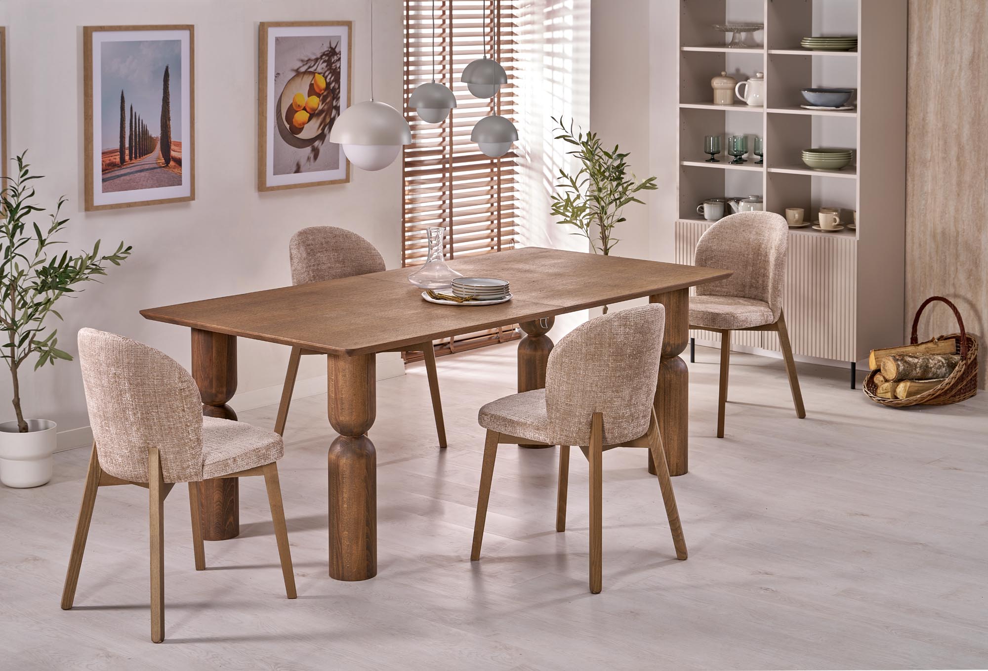 JAPANDI extension table, color: light walnut / light walnut - Image 17