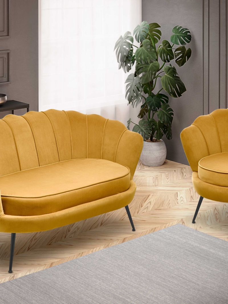 AMORINITO 2 XL sofa, color: mustard