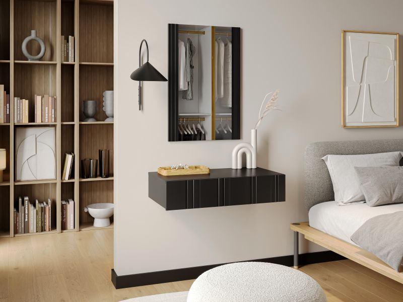 ISLA dressing table black mat ( 1 pcs. = 1 box )