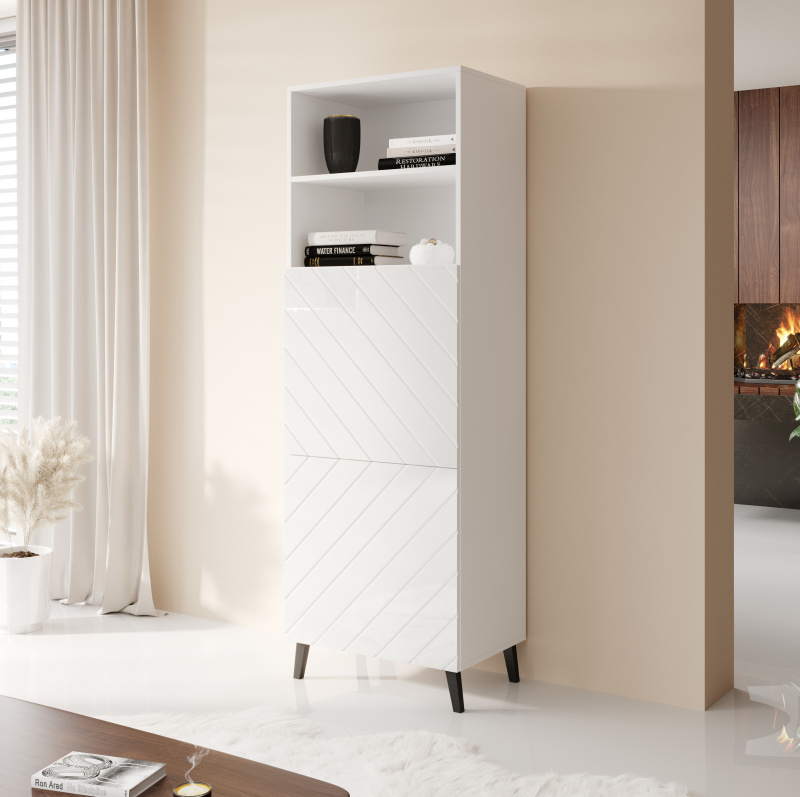 CABINET 60 ABETO mat white/ gloss white