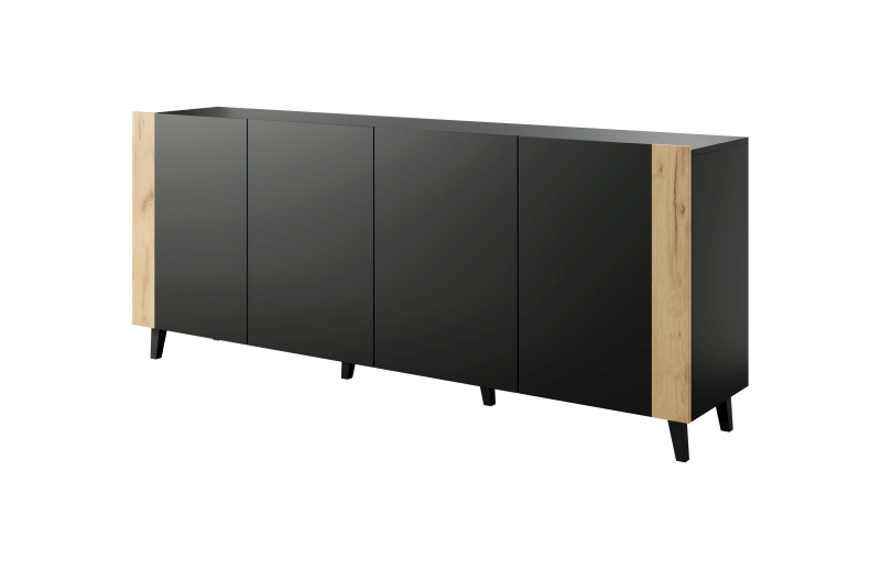 FARO chest of drawers black/black/craft oak - Image 3