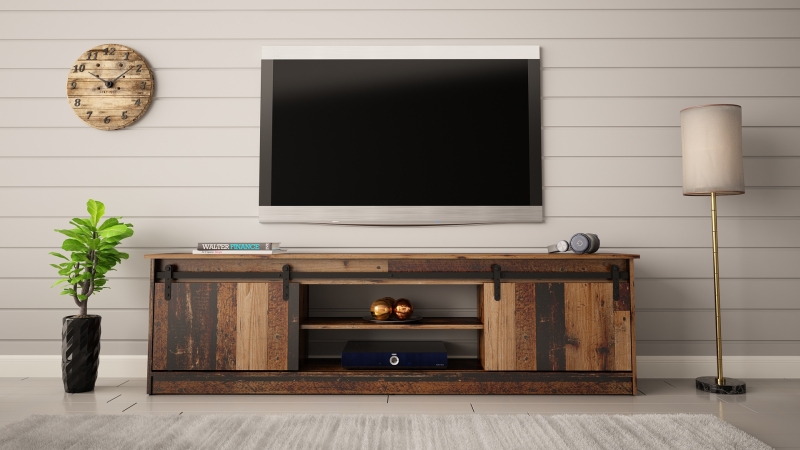GRANERO TV stand olad wood/ old wood