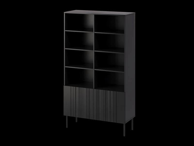 ISLA bookcase 100 black mat ( 1 pcs. = 2 box ) - Image 3