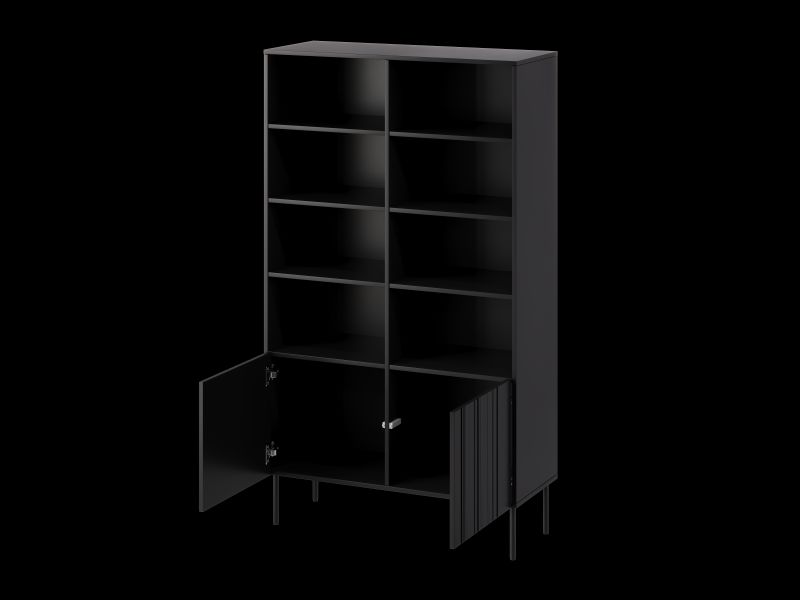 ISLA bookcase 100 black mat ( 1 pcs. = 2 box ) - Image 4