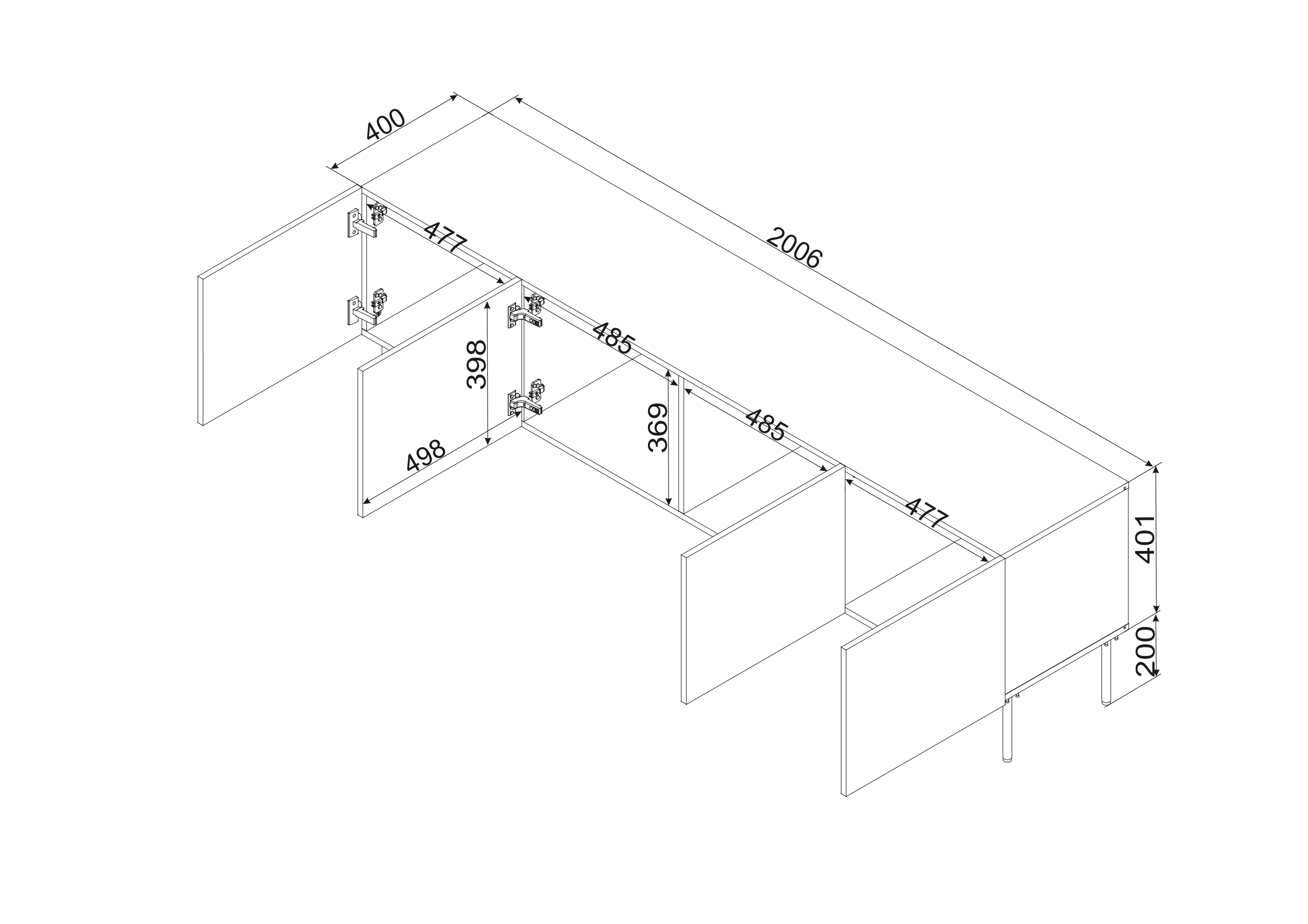 ISLA TV stand 200 beige mat ( 1 pcs. = 2 box ) - Image 5