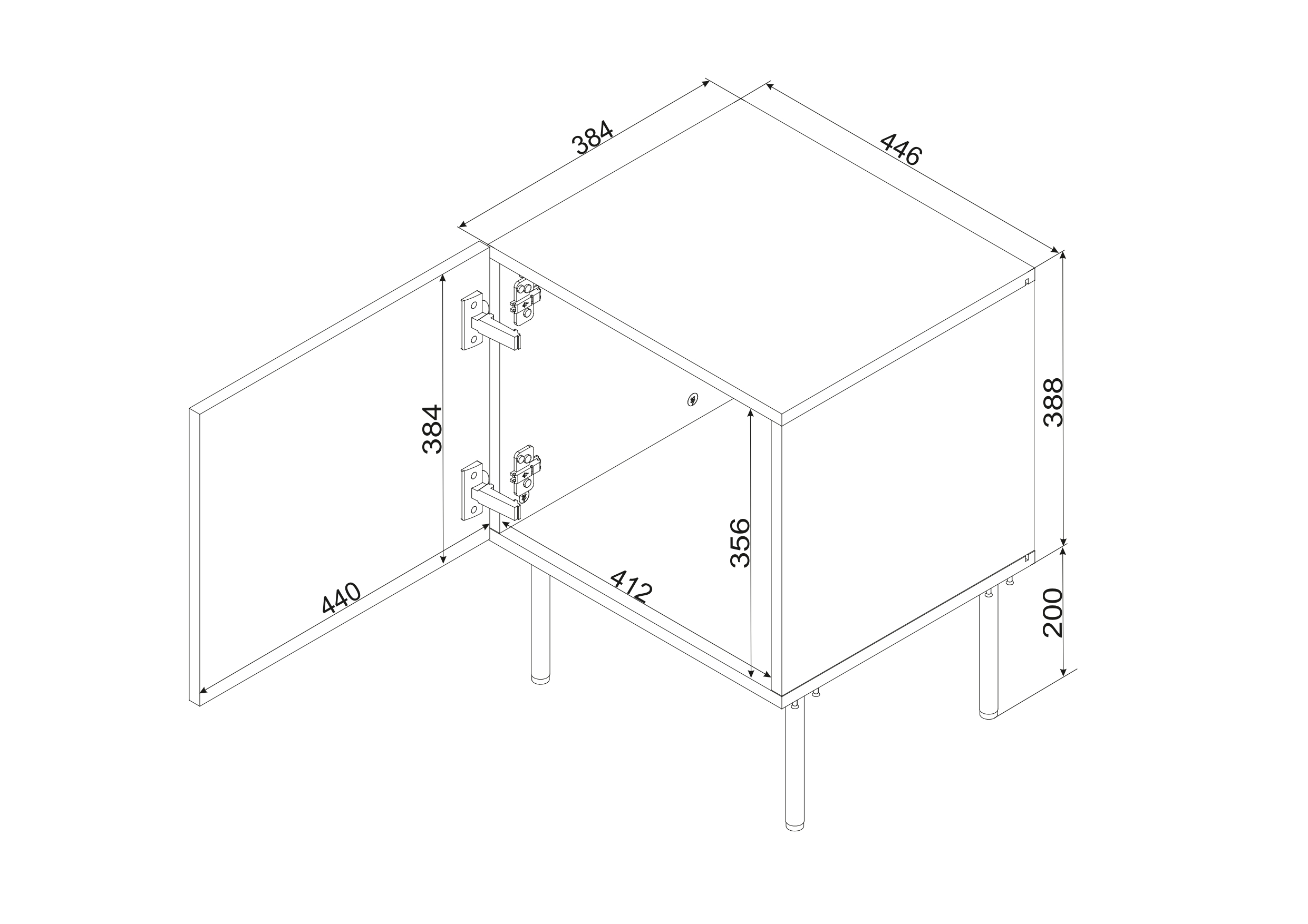 ISLA night stand black mat ( 1 pcs. = 1 box ) - Image 5