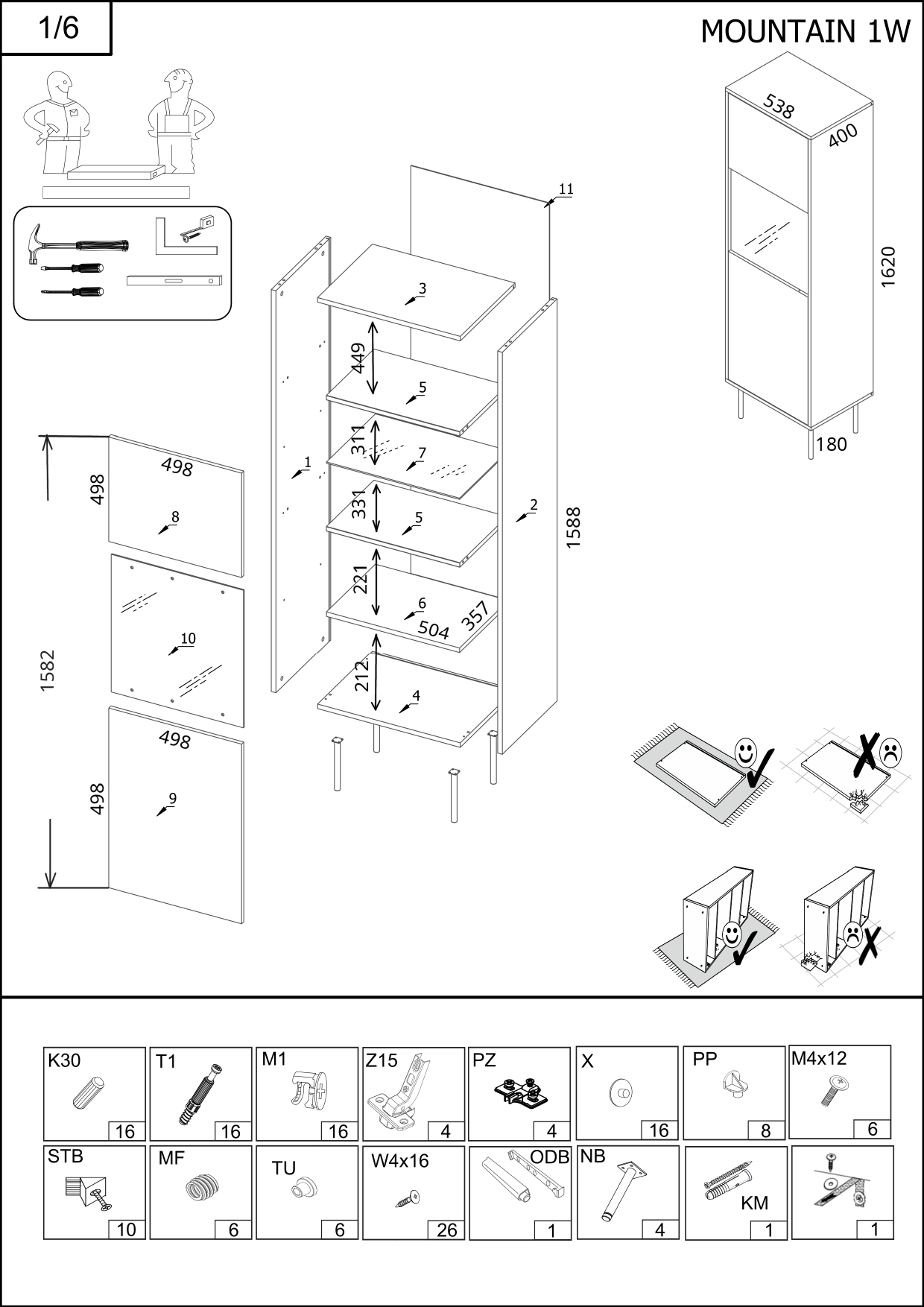 MOUNTAIN cabinet 54 black ( 1 pcs. = 2 boxes ) - Image 5