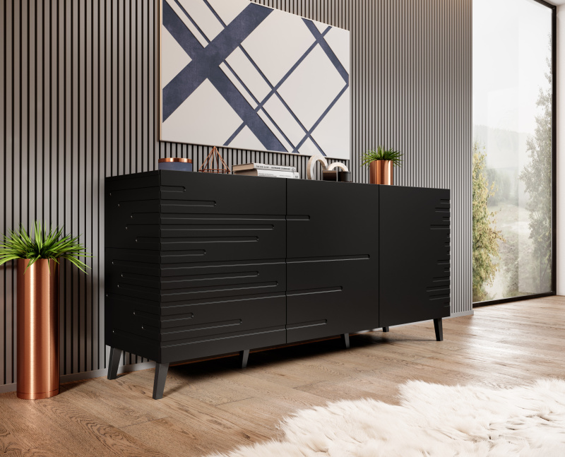 CHEST OF DRAWER NOVA mat black