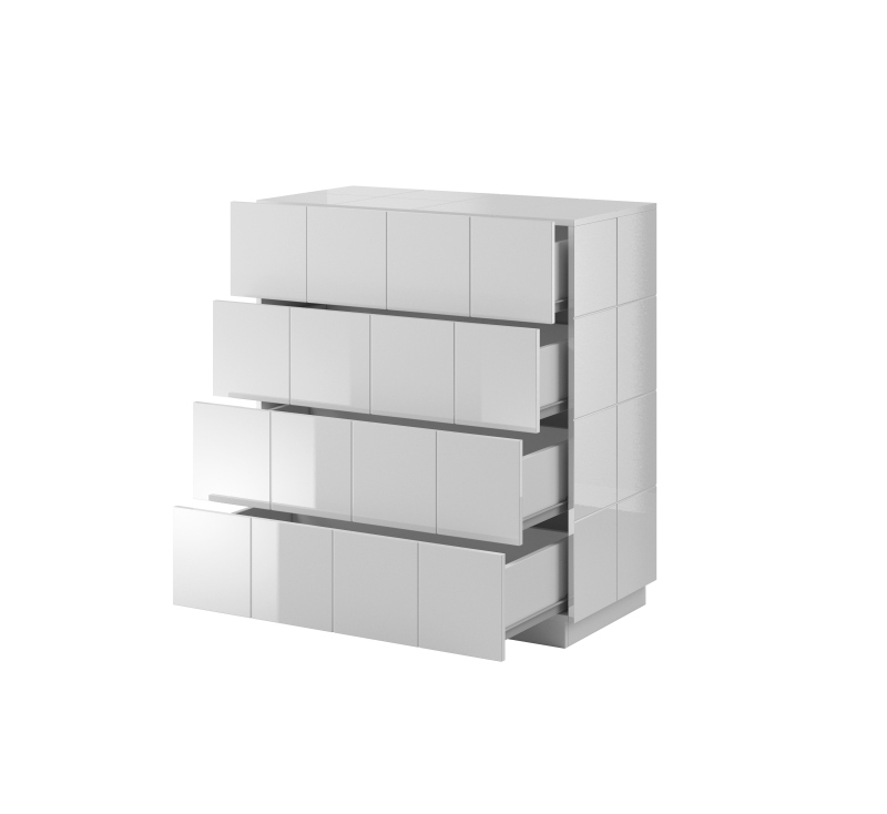 chest of drwewr KOM4S REJA white gloss/white gloss - Image 9