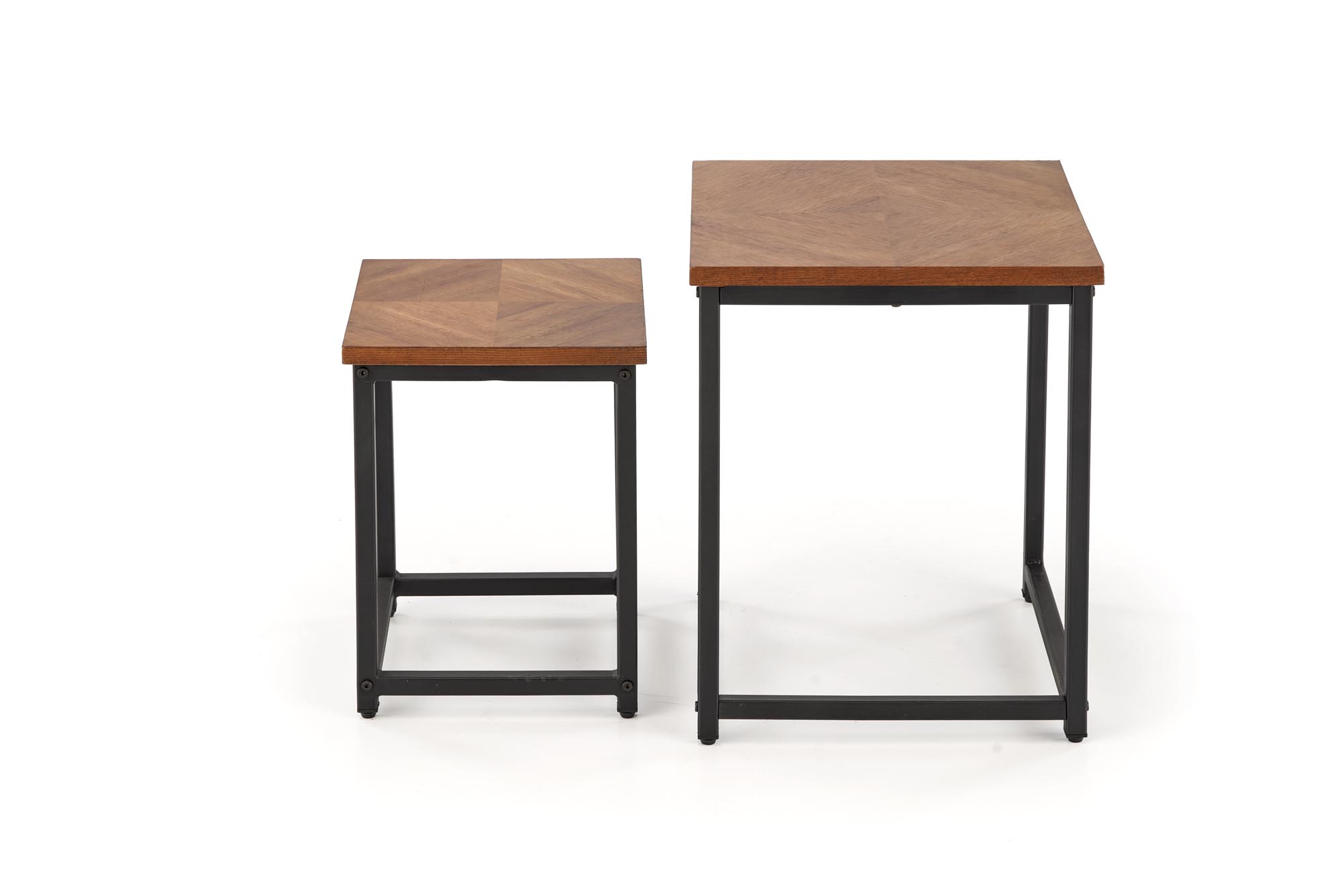 ELZA set of 2 coffee tables, walnut/black - Image 3