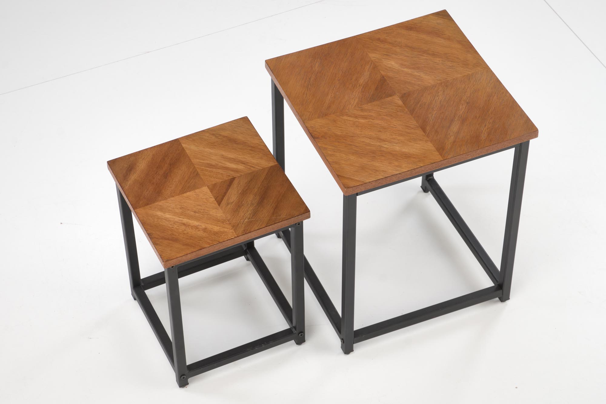 ELZA set of 2 coffee tables, walnut/black - Image 6