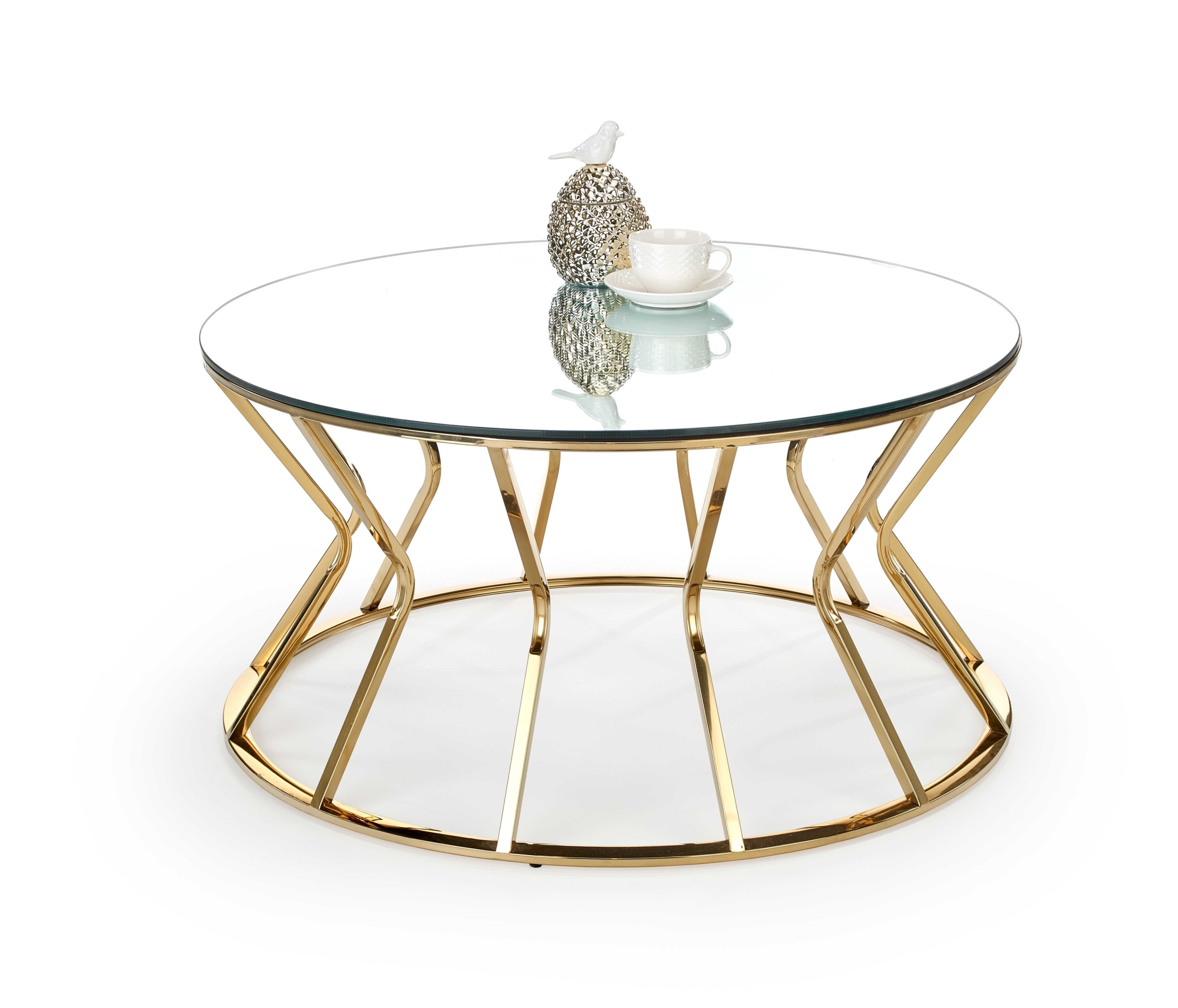 AFINA, coffee table, mirror / gold
