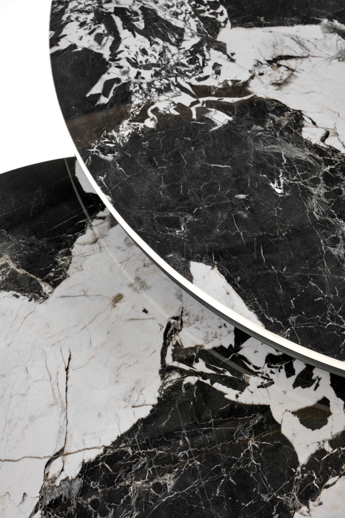 ALEXANDRA set of two coffee tables, black marble / black - Image 12