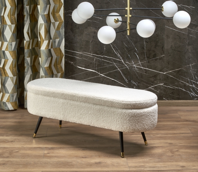 AVEIRO bench with storage funstion, creamy