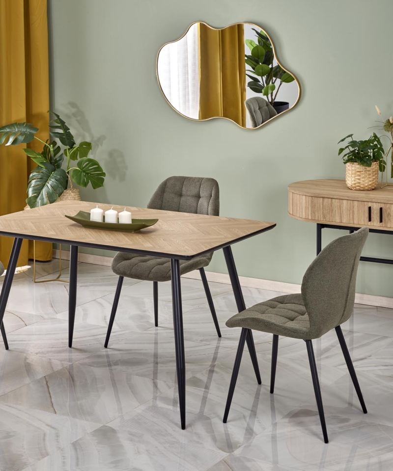 BERTO table natural / black