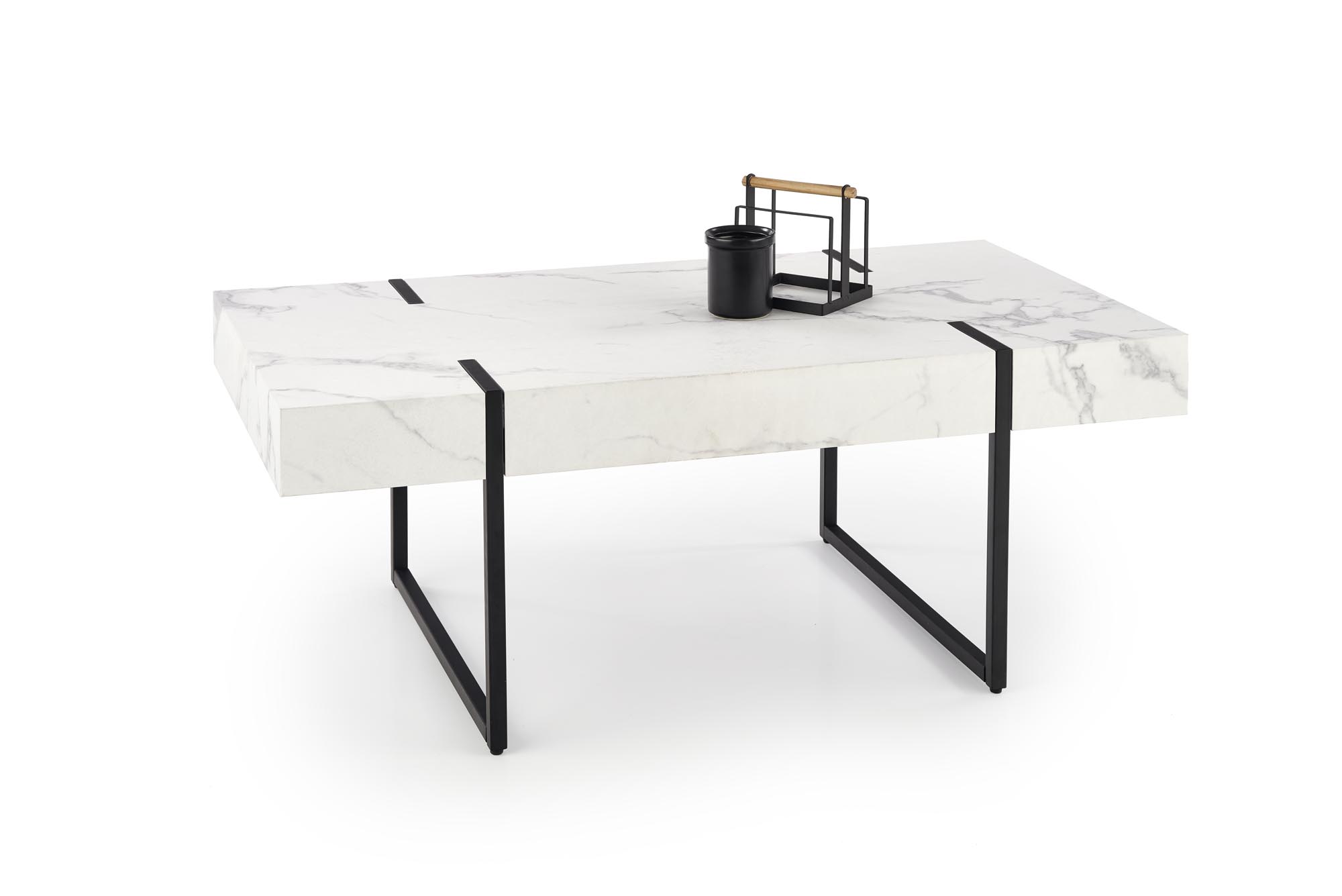 BLANCA c. table white marble / black