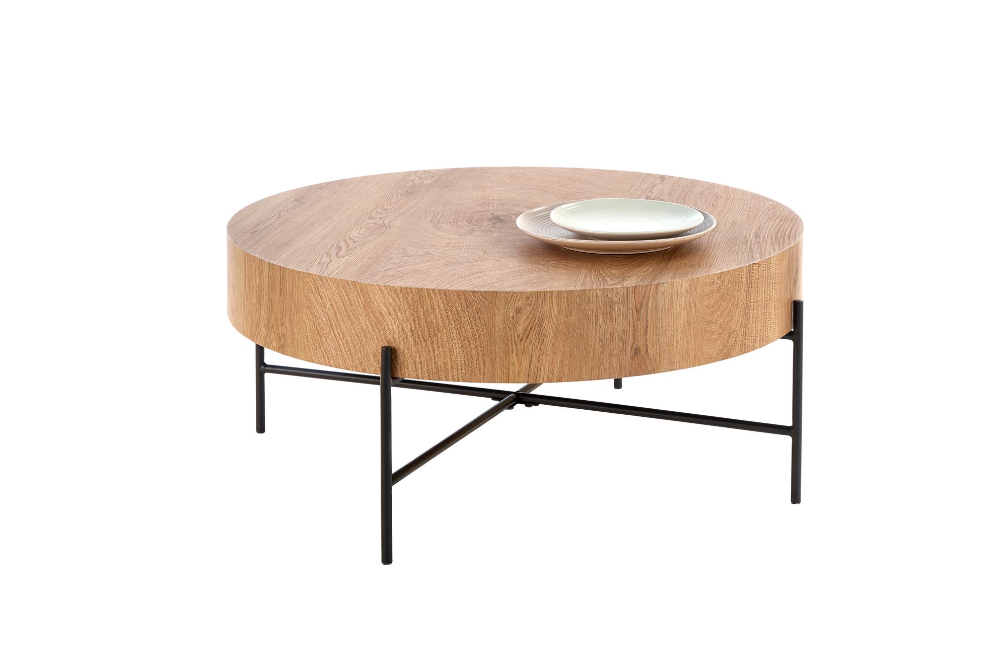 BROKLYN c. table natural oak / black