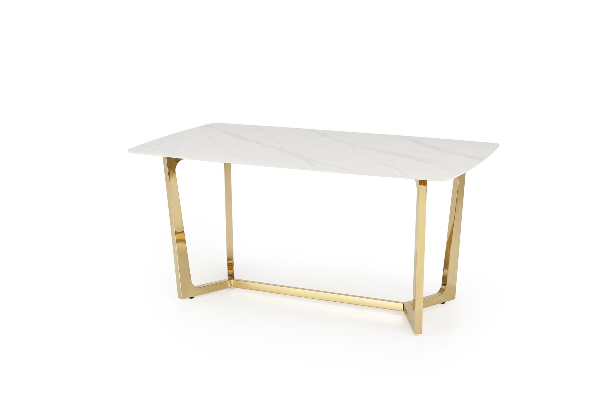 CLEMENTE table, color: top - white marble, legs - gold - Image 5