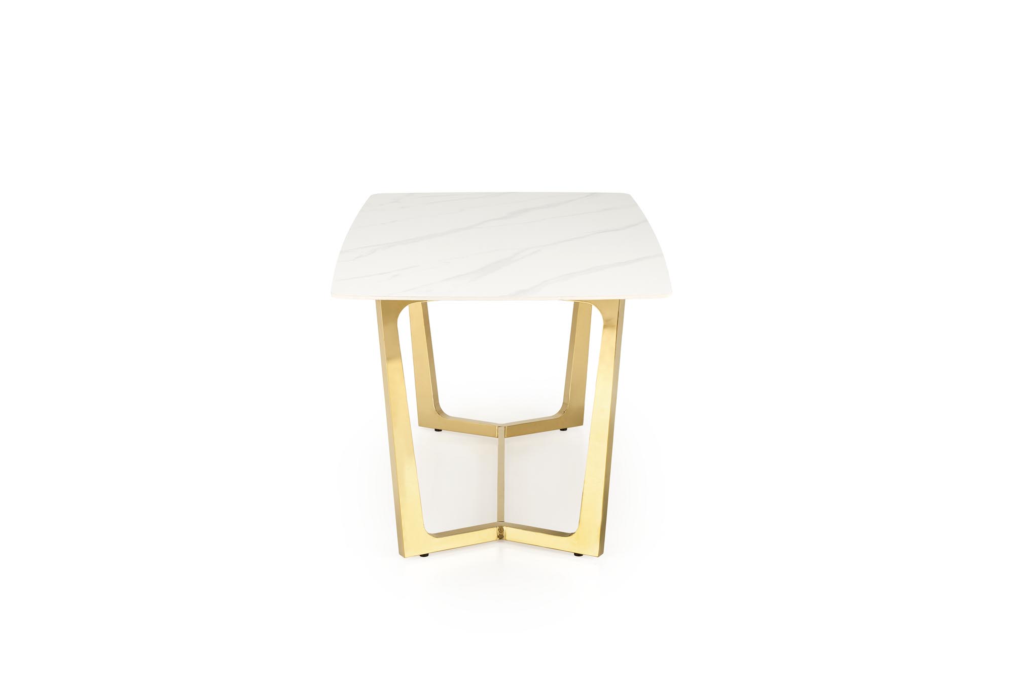 CLEMENTE table, color: top - white marble, legs - gold - Image 12